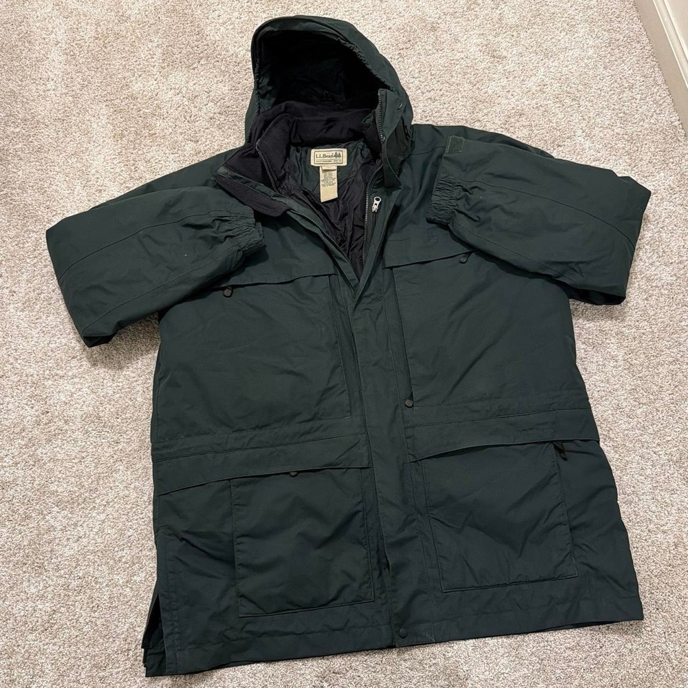 Y2K Vintage L.L.Bean Goose Down Parka | Dark Green | Tall XL